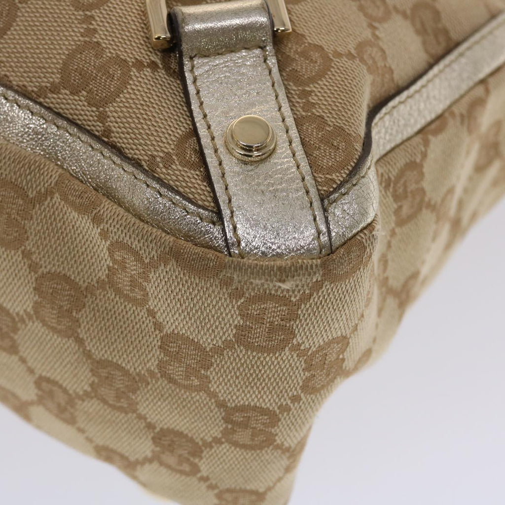 GUCCI GG Canvas Tote Bag Beige Gold 49062
