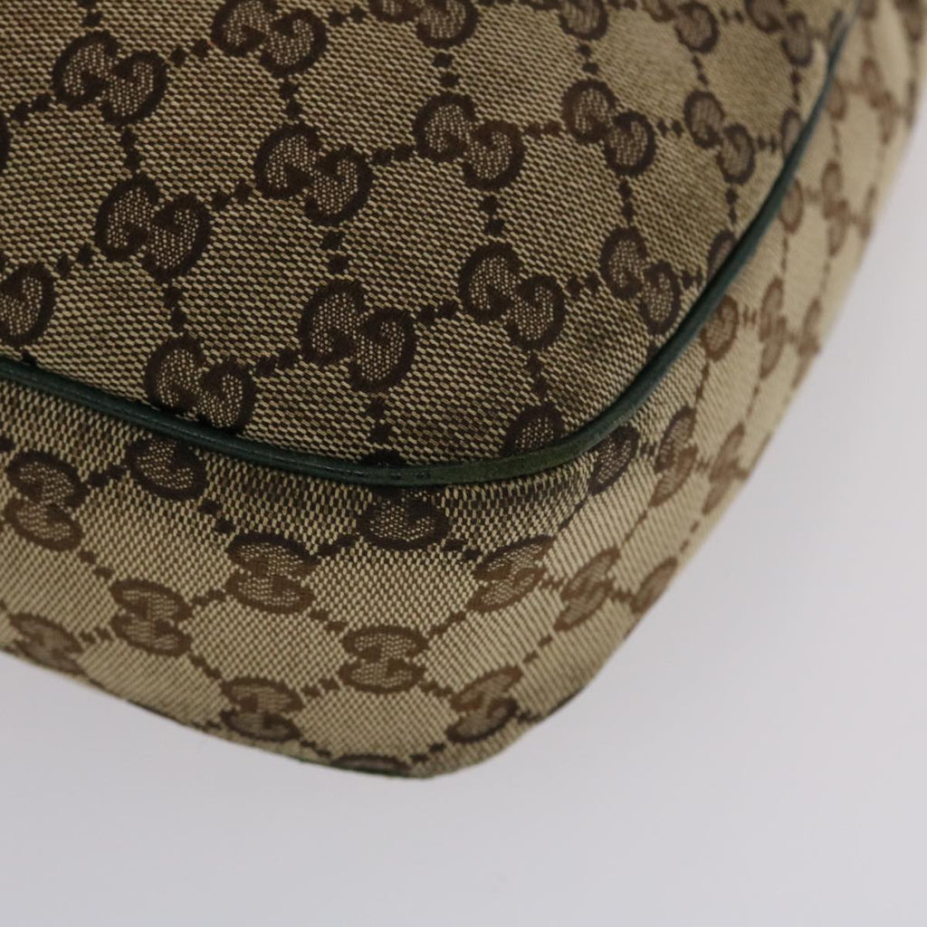 GUCCI GG Canvas Web Sherry Line Shoulder Bag Beige Green Red 49067
