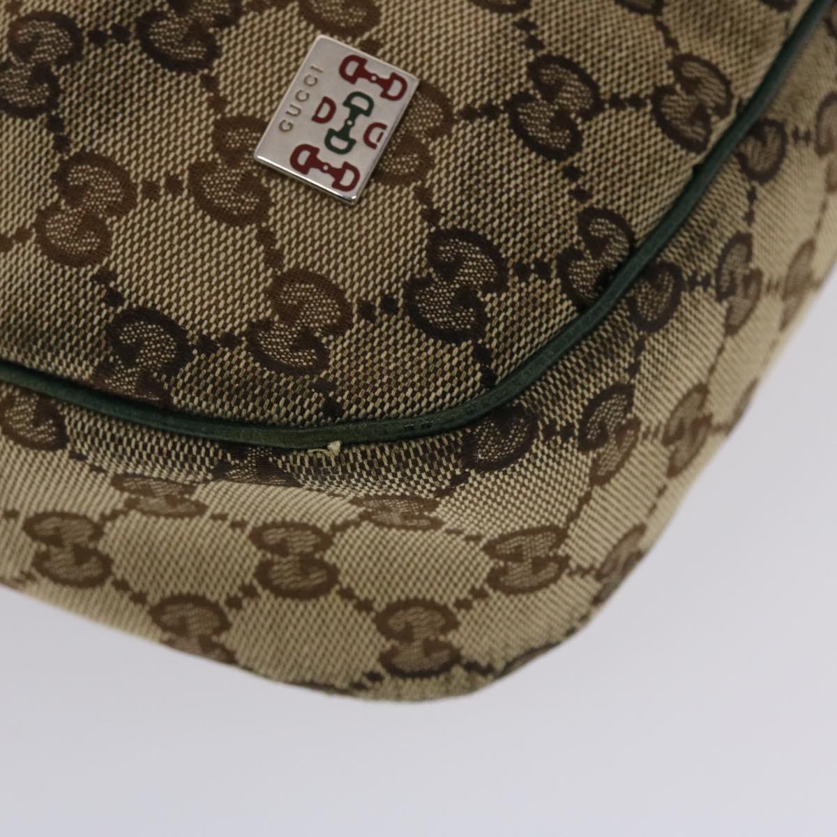 GUCCI GG Canvas Web Sherry Line Shoulder Bag Beige Green Red 49067