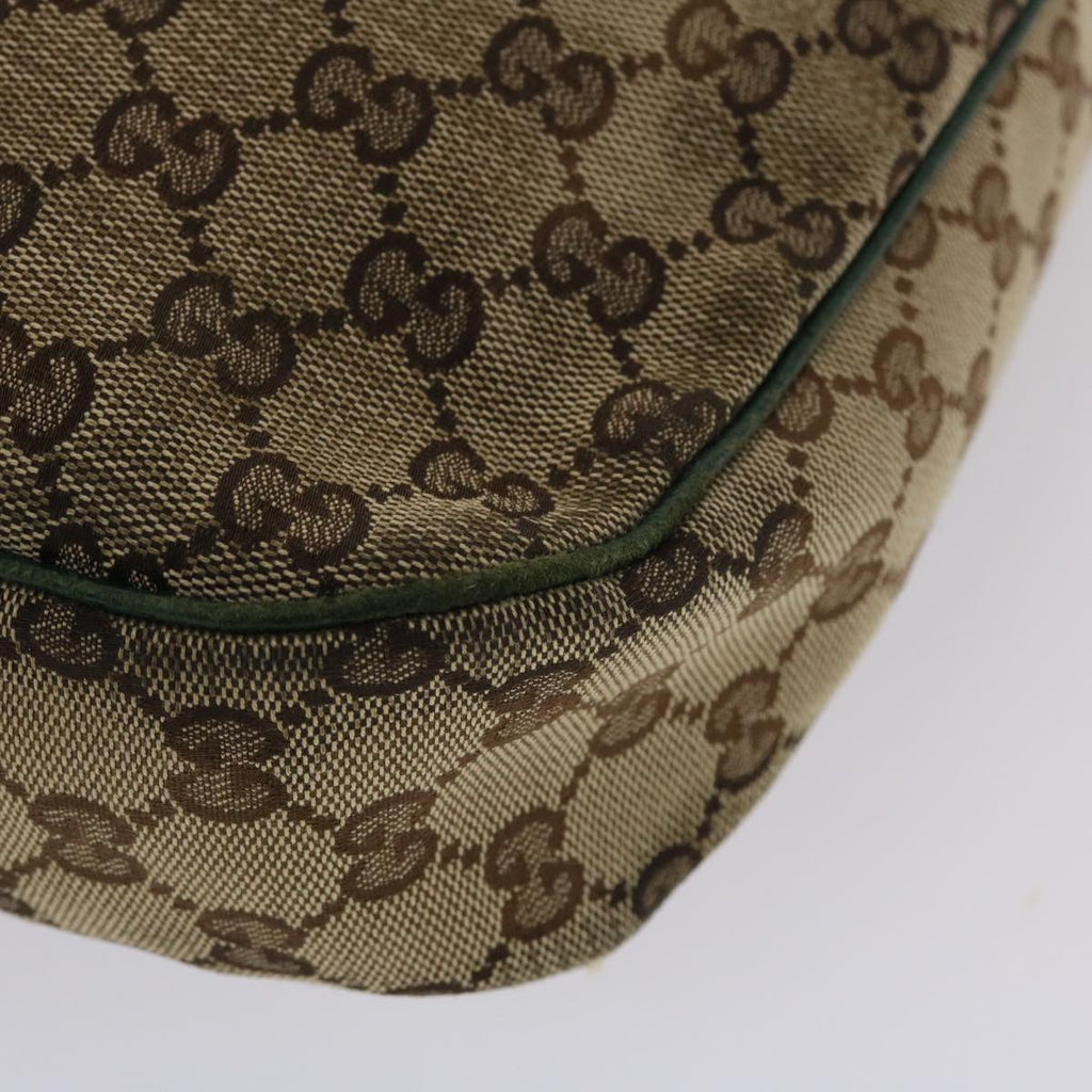 GUCCI GG Canvas Web Sherry Line Shoulder Bag Beige Green Red 49067