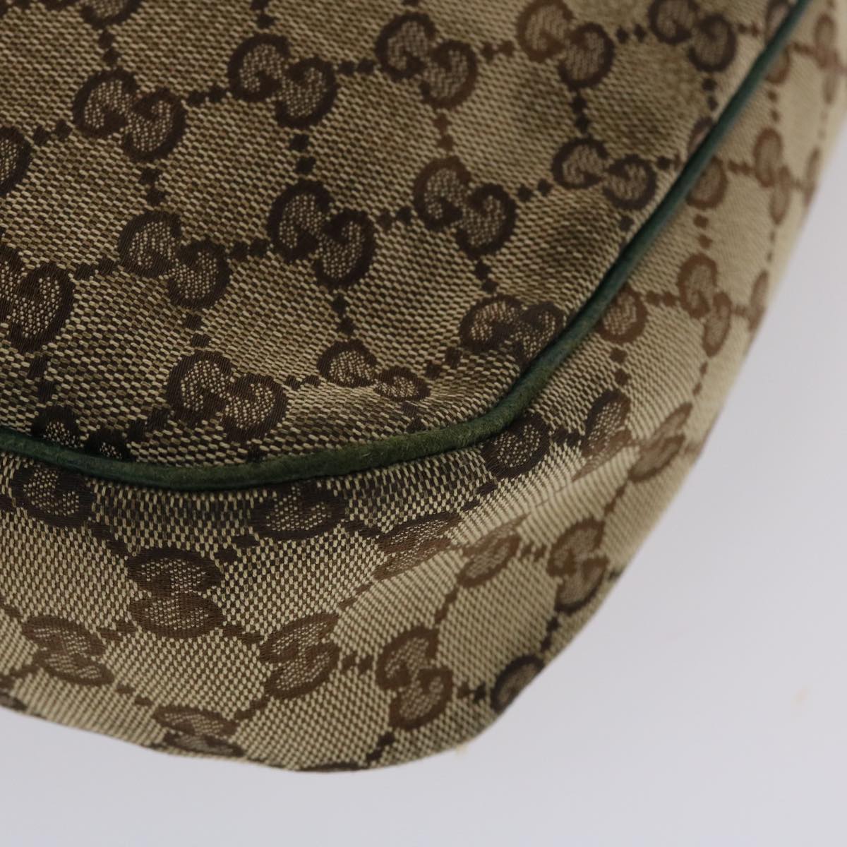 GUCCI GG Canvas Web Sherry Line Shoulder Bag Beige Green Red 49067