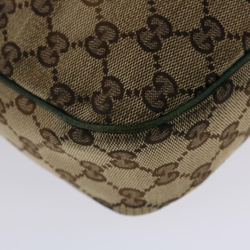 GUCCI GG Canvas Web Sherry Line Shoulder Bag Beige Green Red 49067