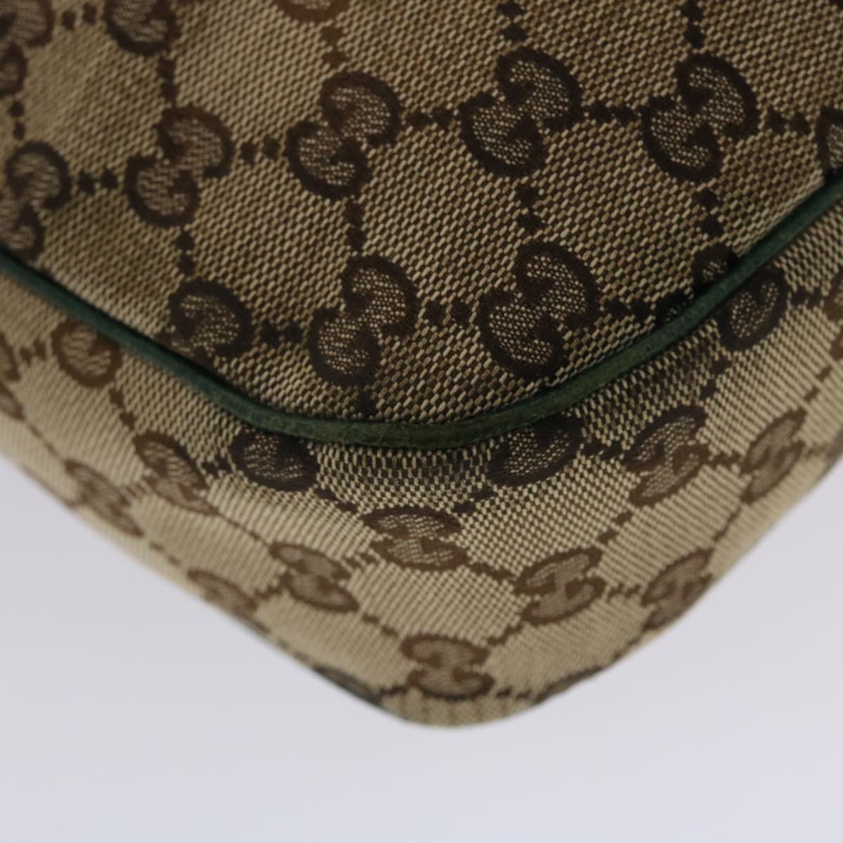 GUCCI GG Canvas Web Sherry Line Shoulder Bag Beige Green Red 49067