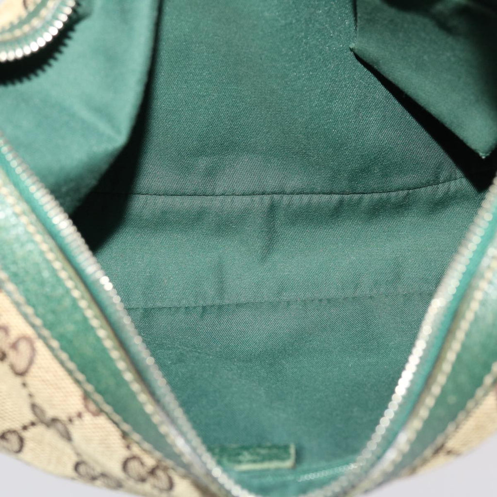 GUCCI GG Canvas Web Sherry Line Shoulder Bag Beige Green Red 49067
