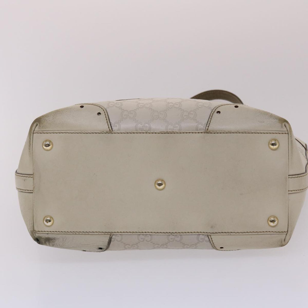 GUCCI Gucci Shima Tote Bag Leather White 49072