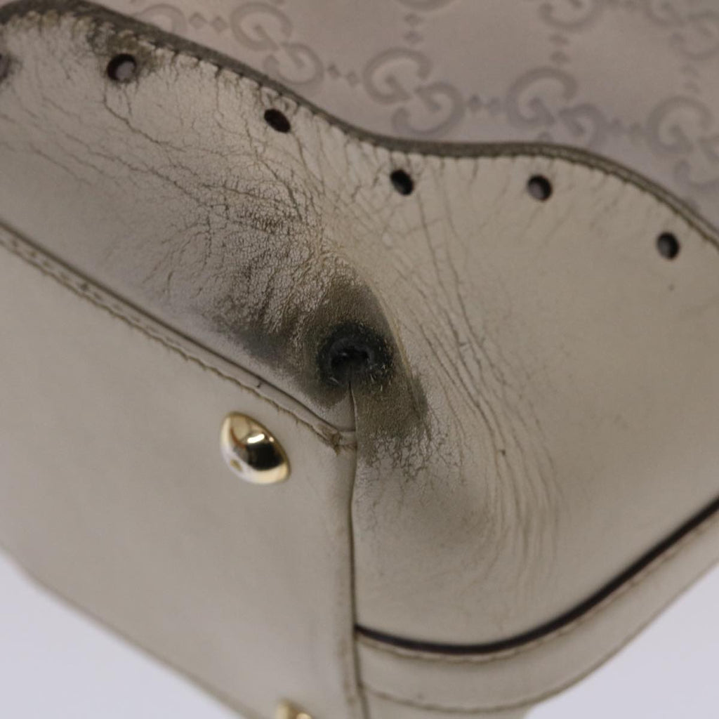 GUCCI Gucci Shima Tote Bag Leather White 49072