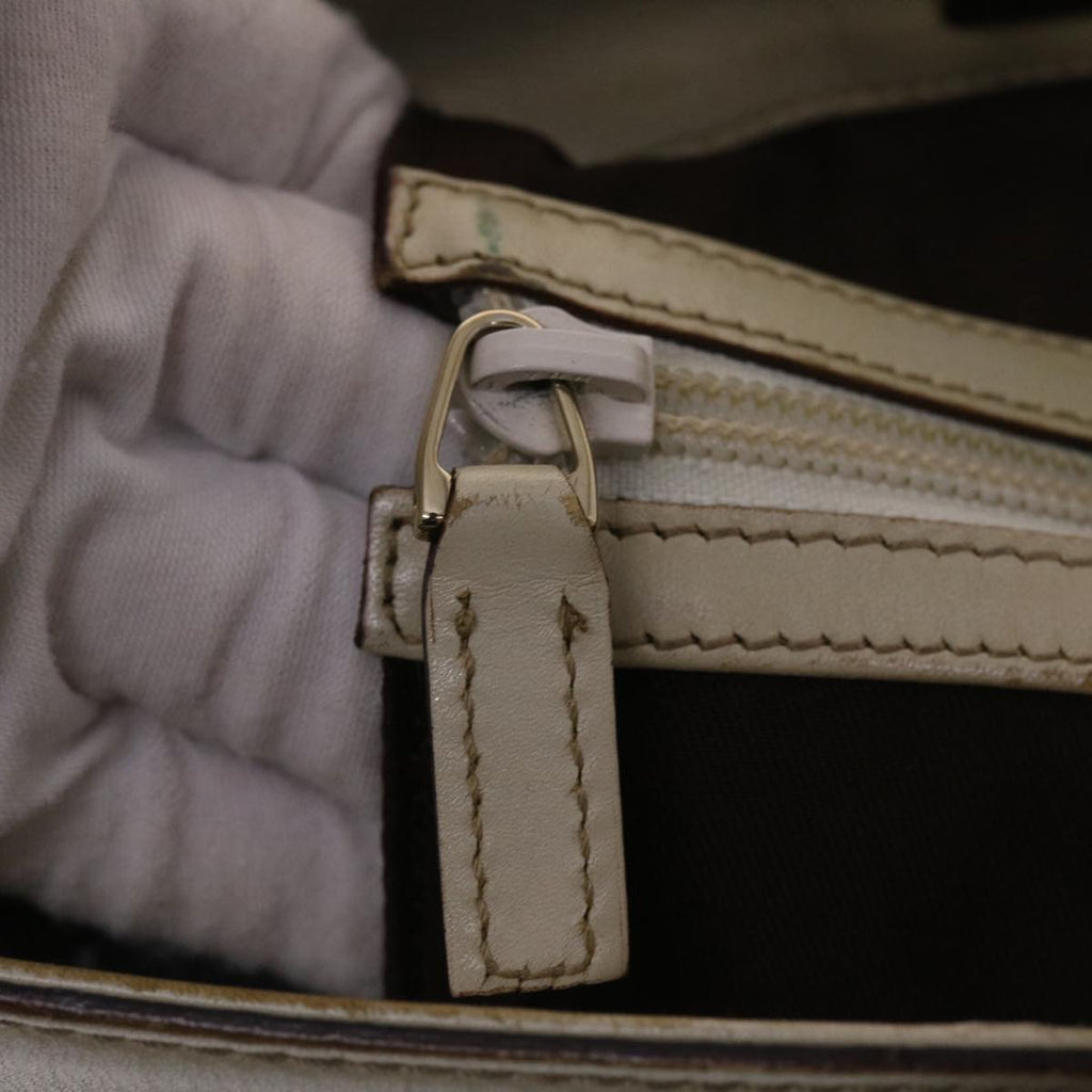 GUCCI Gucci Shima Tote Bag Leather White 49072