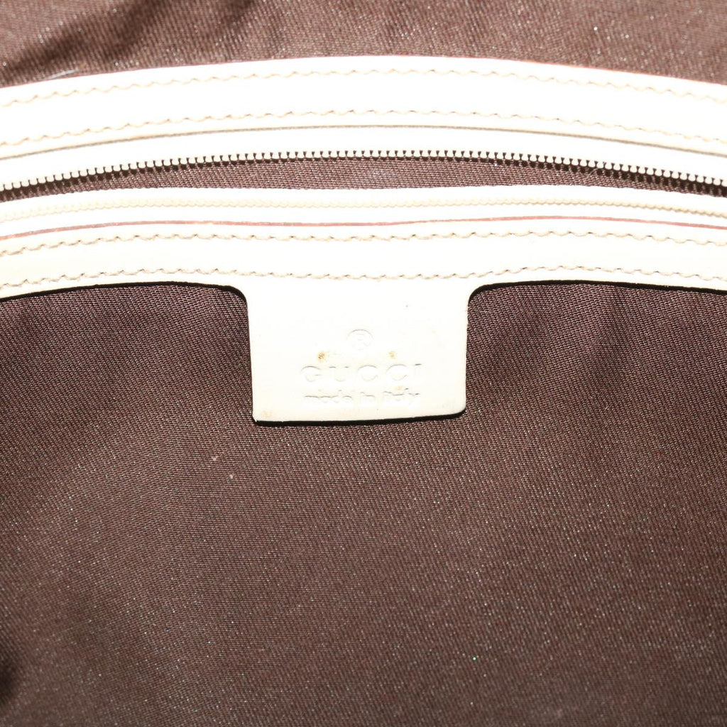 GUCCI Gucci Shima Tote Bag Leather White 49072