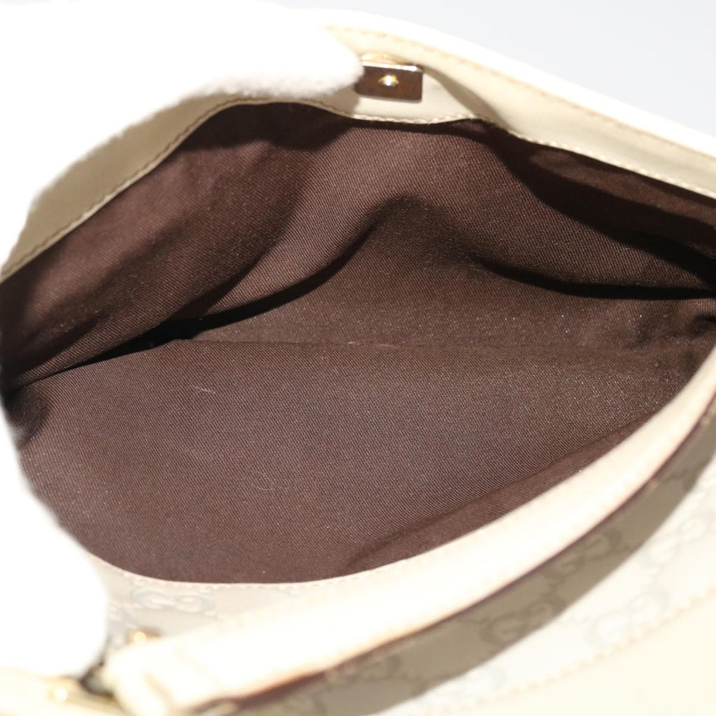 GUCCI Gucci Shima Tote Bag Leather White 49072