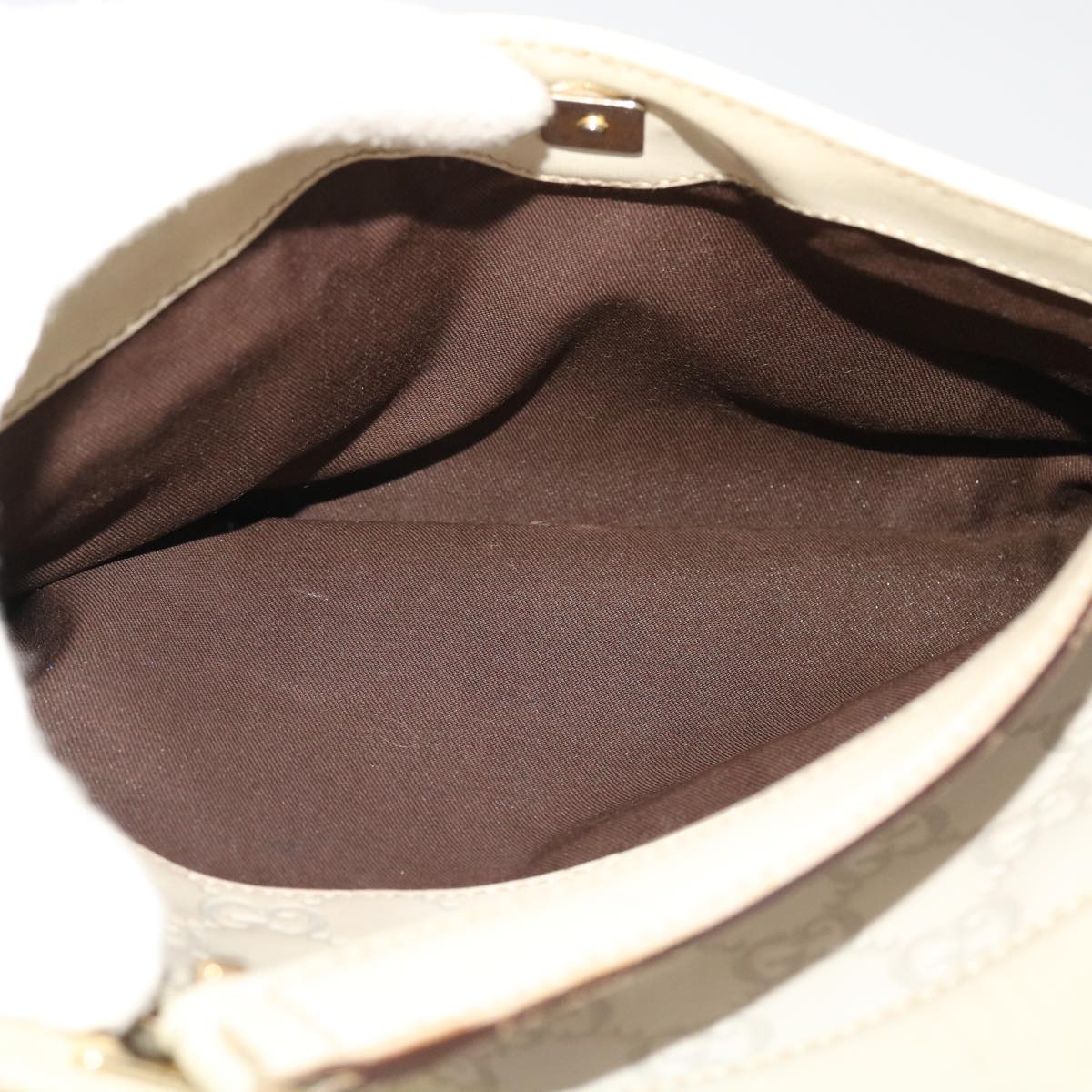 GUCCI Gucci Shima Tote Bag Leather White 49072