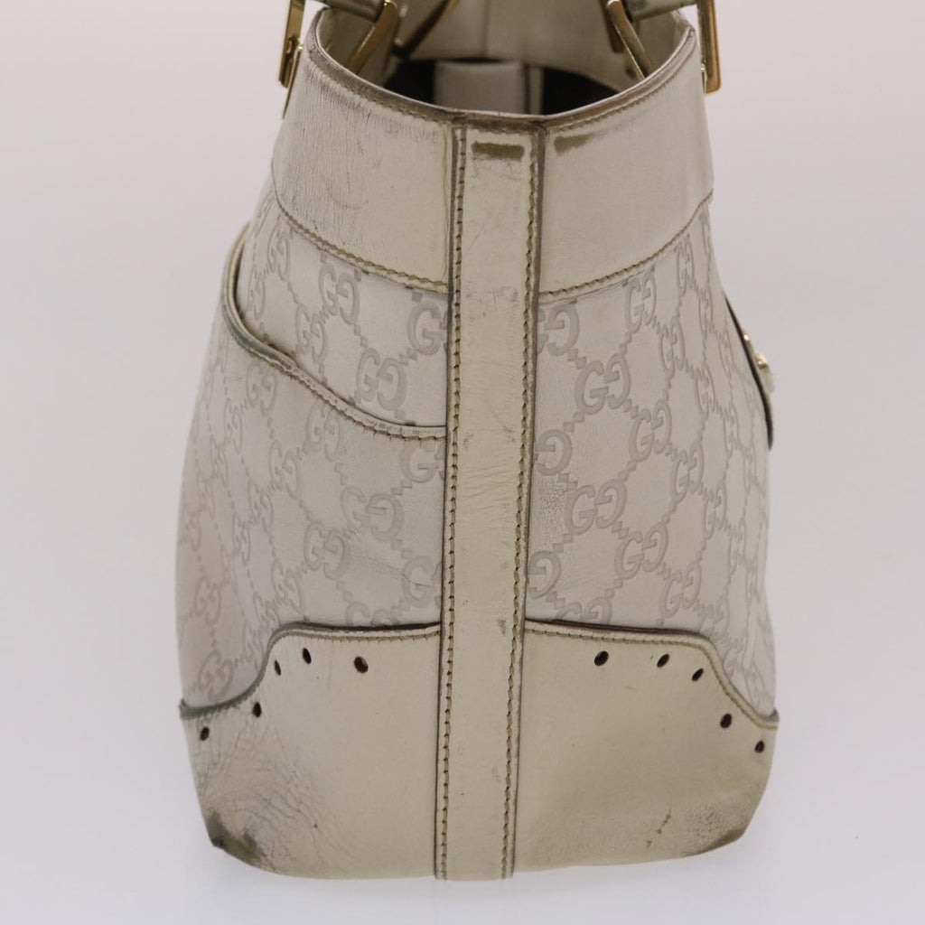 GUCCI Gucci Shima Tote Bag Leather White 49072