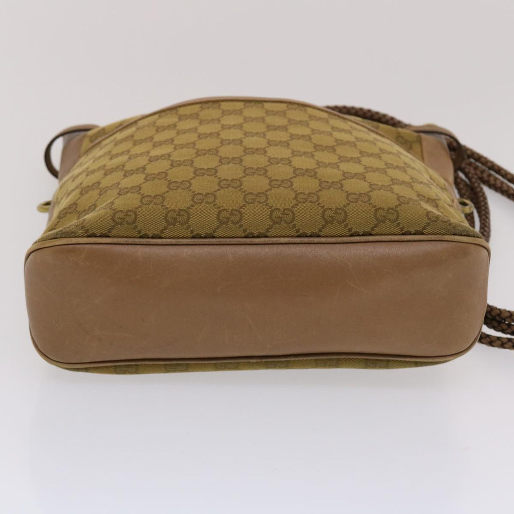 GUCCI GG Canvas Shoulder Bag Brown 109097 49074