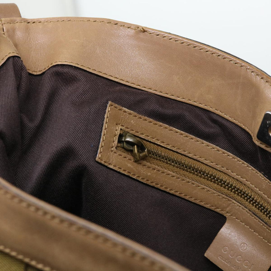 GUCCI GG Canvas Shoulder Bag Brown 109097 49074