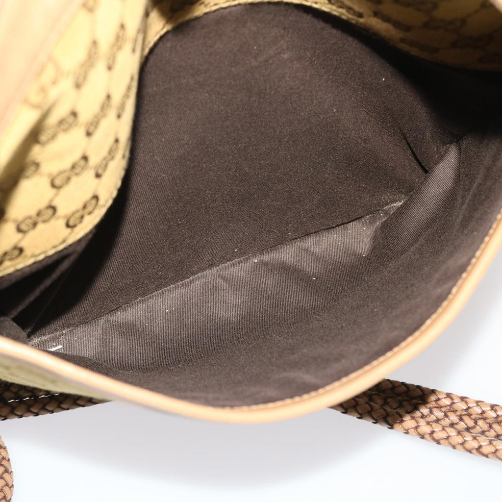 GUCCI GG Canvas Shoulder Bag Brown 109097 49074