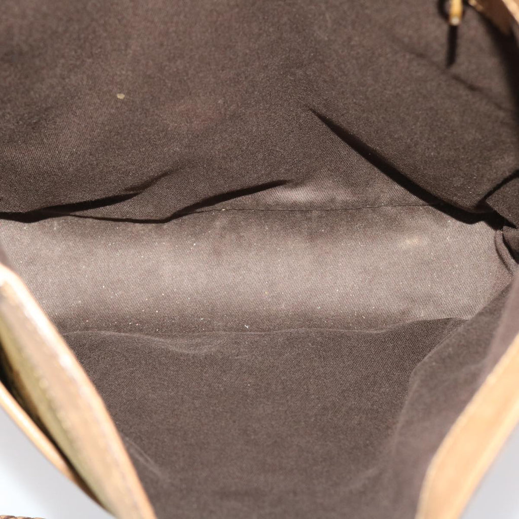 GUCCI GG Canvas Shoulder Bag Brown 109097 49074
