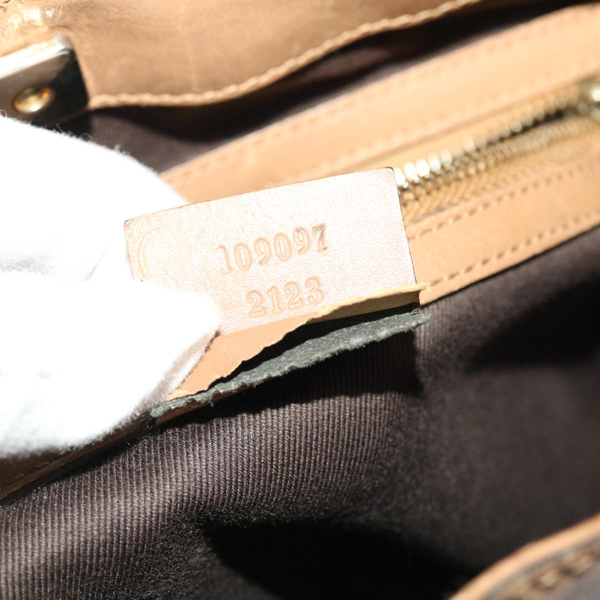 GUCCI GG Canvas Shoulder Bag Brown 109097 49074