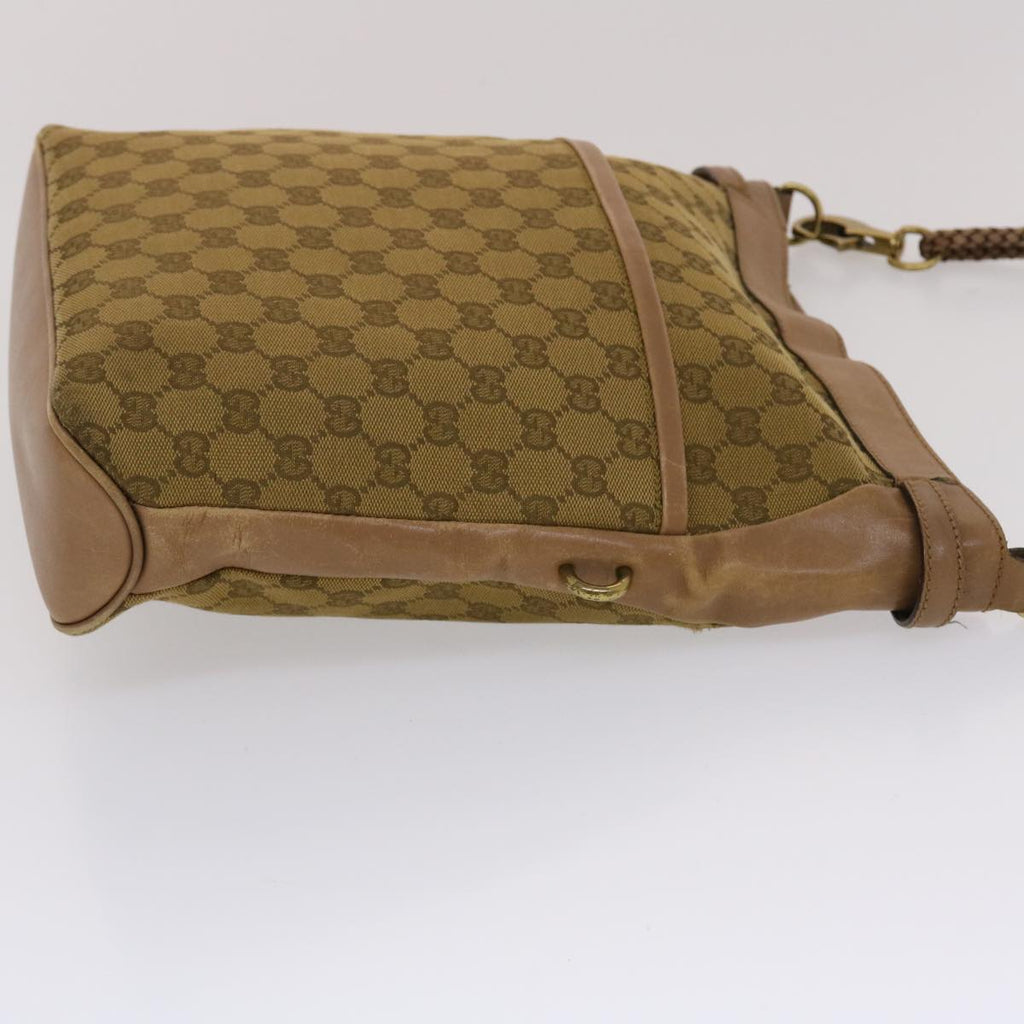 GUCCI GG Canvas Shoulder Bag Brown 109097 49074