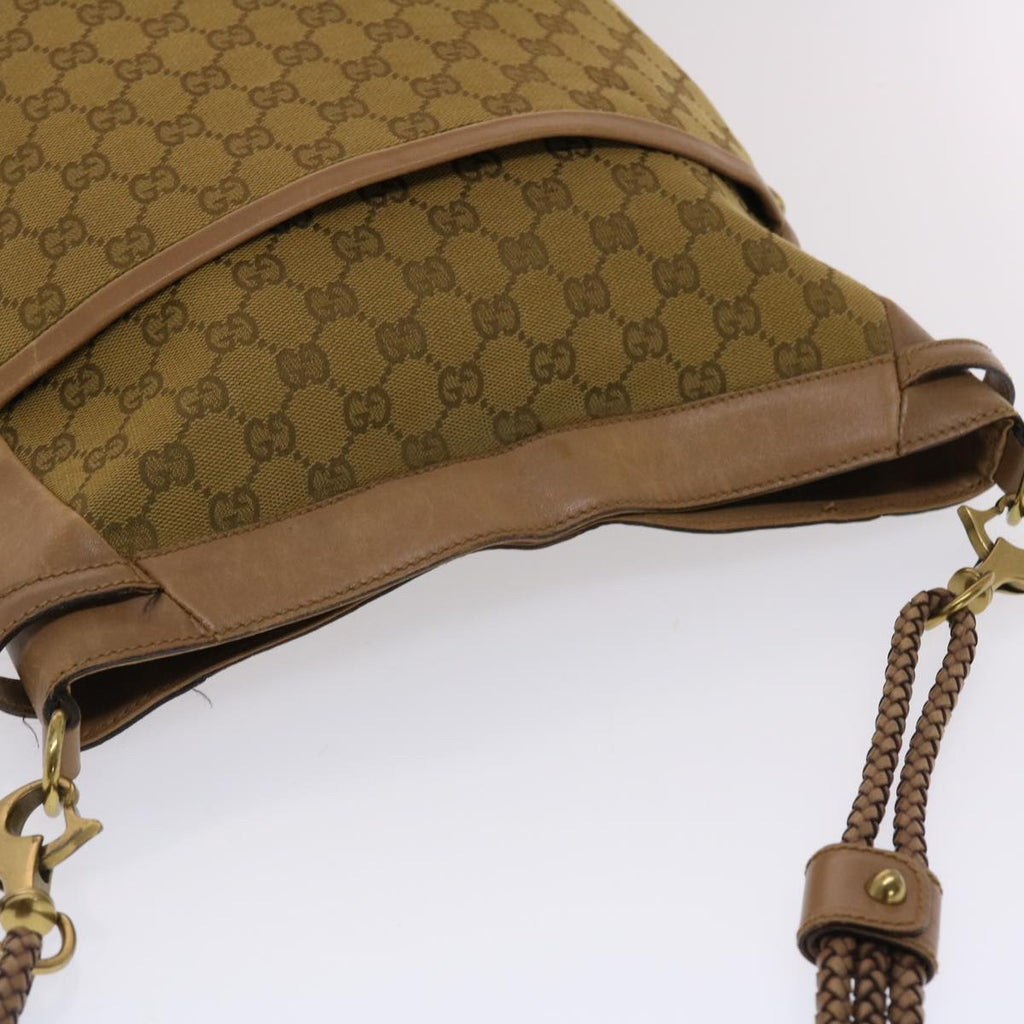GUCCI GG Canvas Shoulder Bag Brown 109097 49074