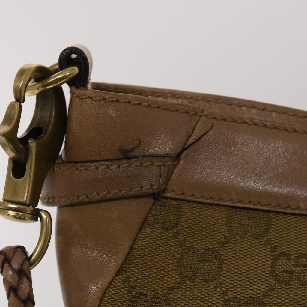 GUCCI GG Canvas Shoulder Bag Brown 109097 49074