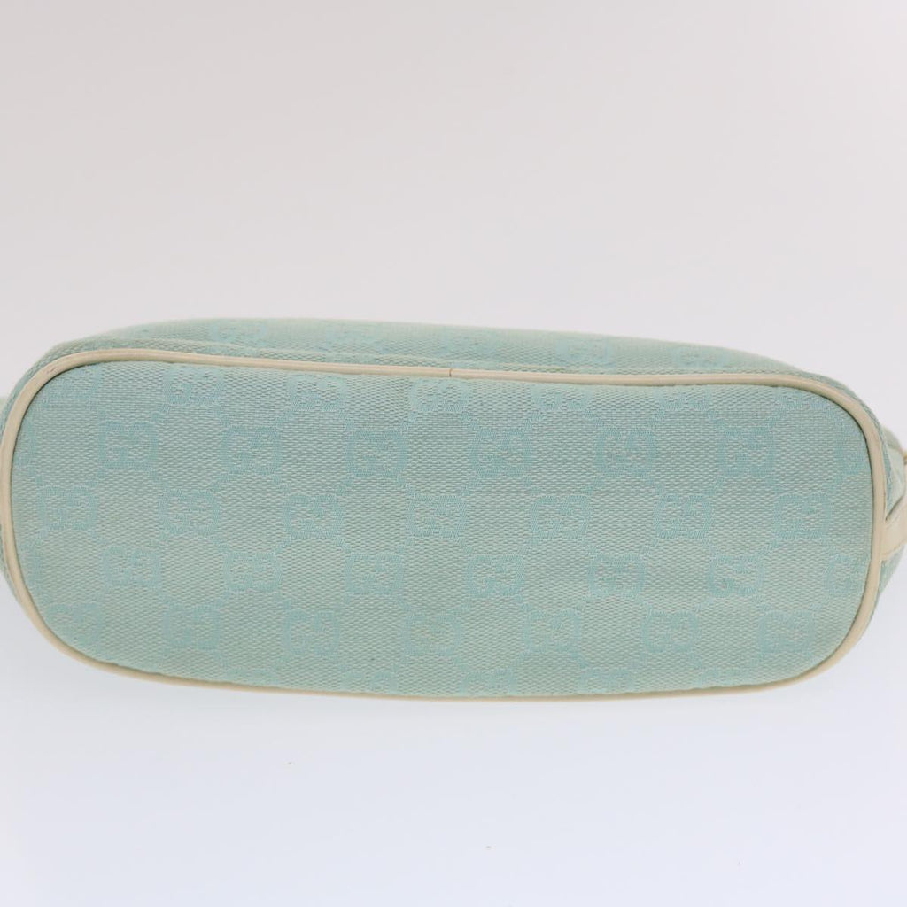 GUCCI GG Canvas Accessory Pouch Light Blue White 49080
