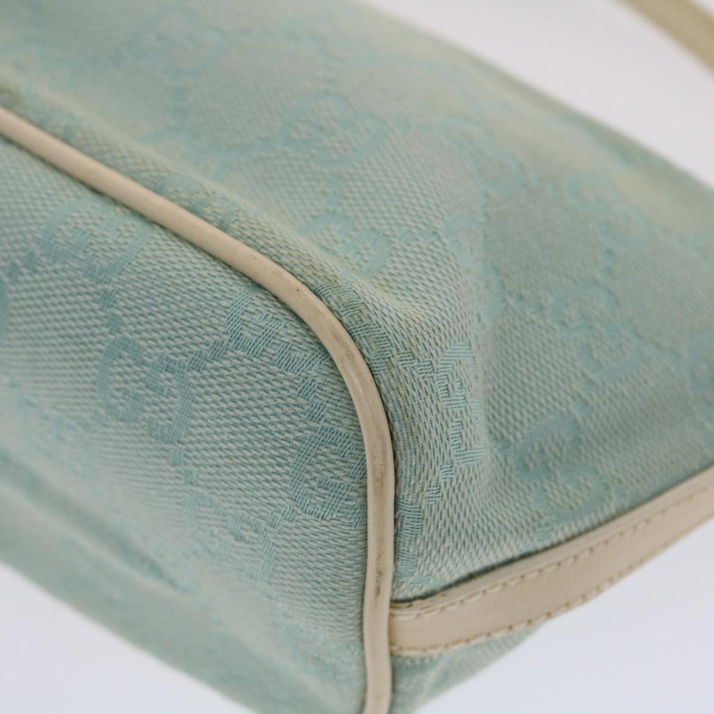 GUCCI GG Canvas Accessory Pouch Light Blue White 49080