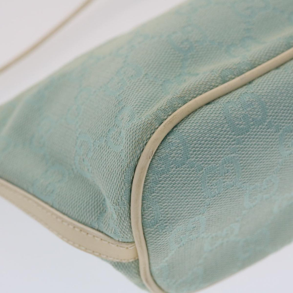 GUCCI GG Canvas Accessory Pouch Light Blue White 49080