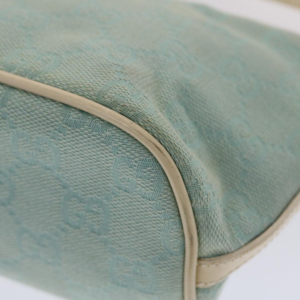 GUCCI GG Canvas Accessory Pouch Light Blue White 49080