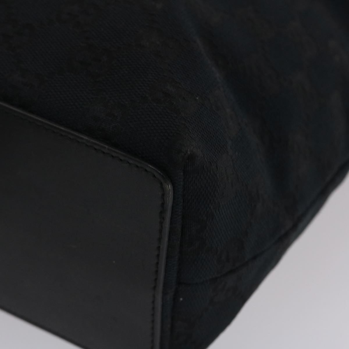 GUCCI GG Canvas Hand Bag Black 49083