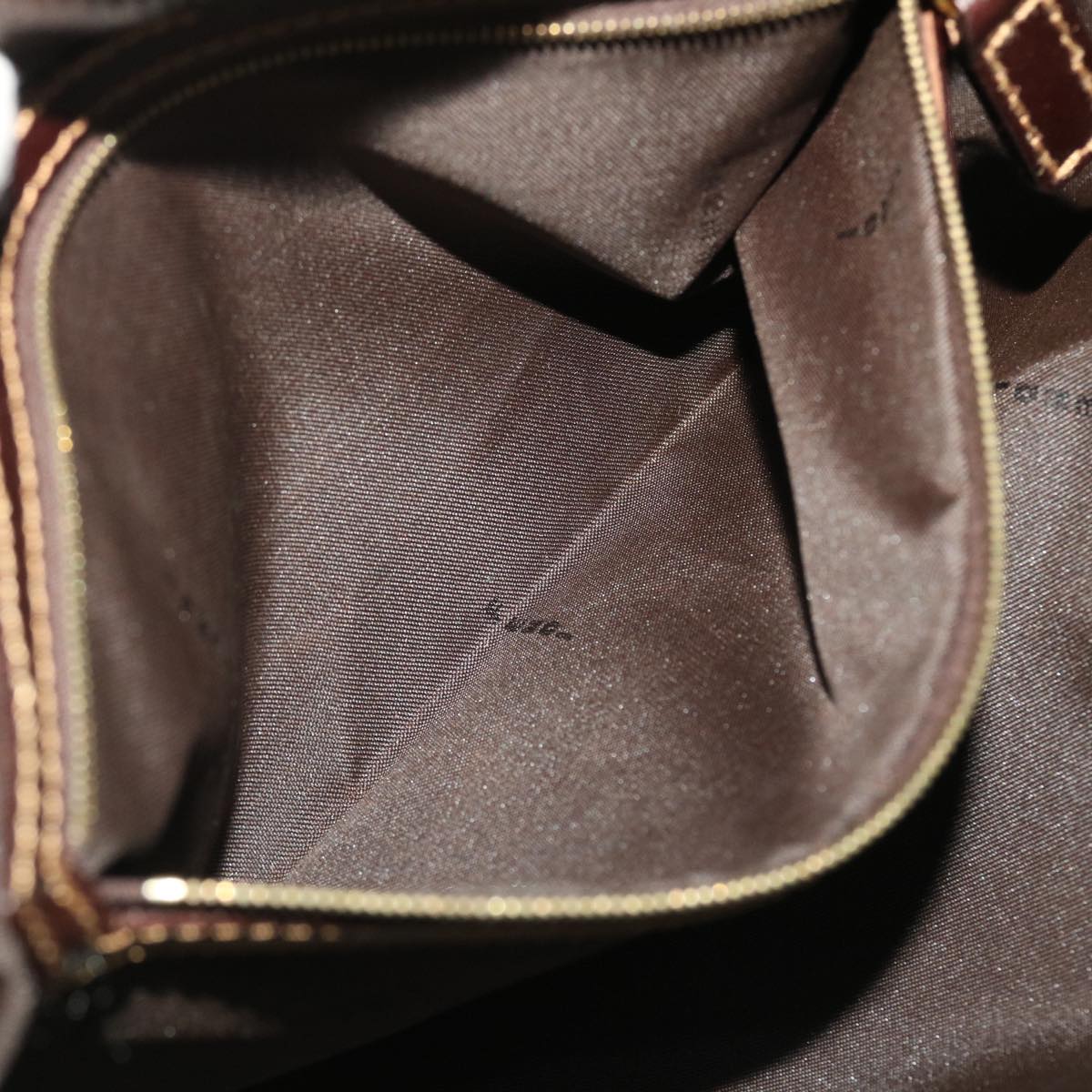FENDI Zucchino Canvas Hand Bag Coated Canvas Brown 49107