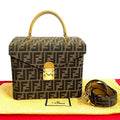 FENDI Shoulder Bag canvas Brown