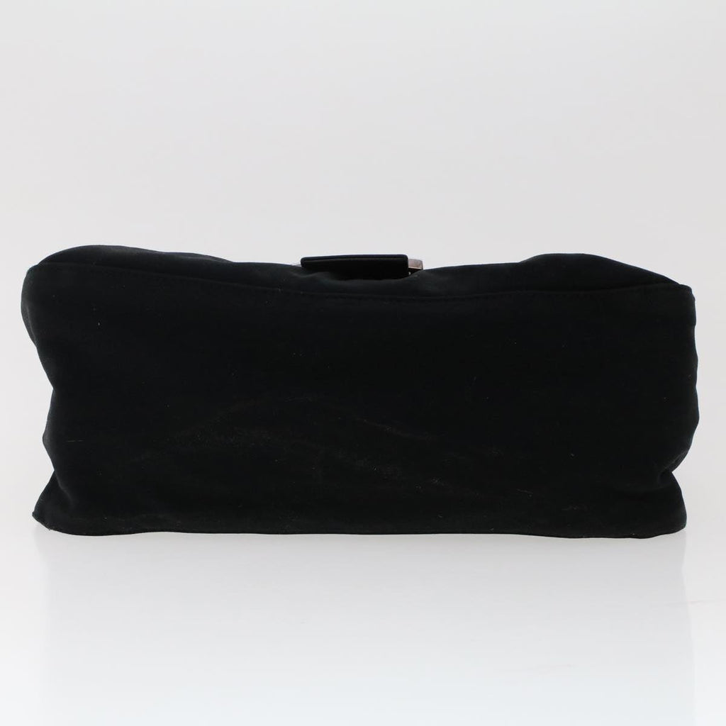 FENDI Mamma Baguette Shoulder Bag Nylon Black 49277