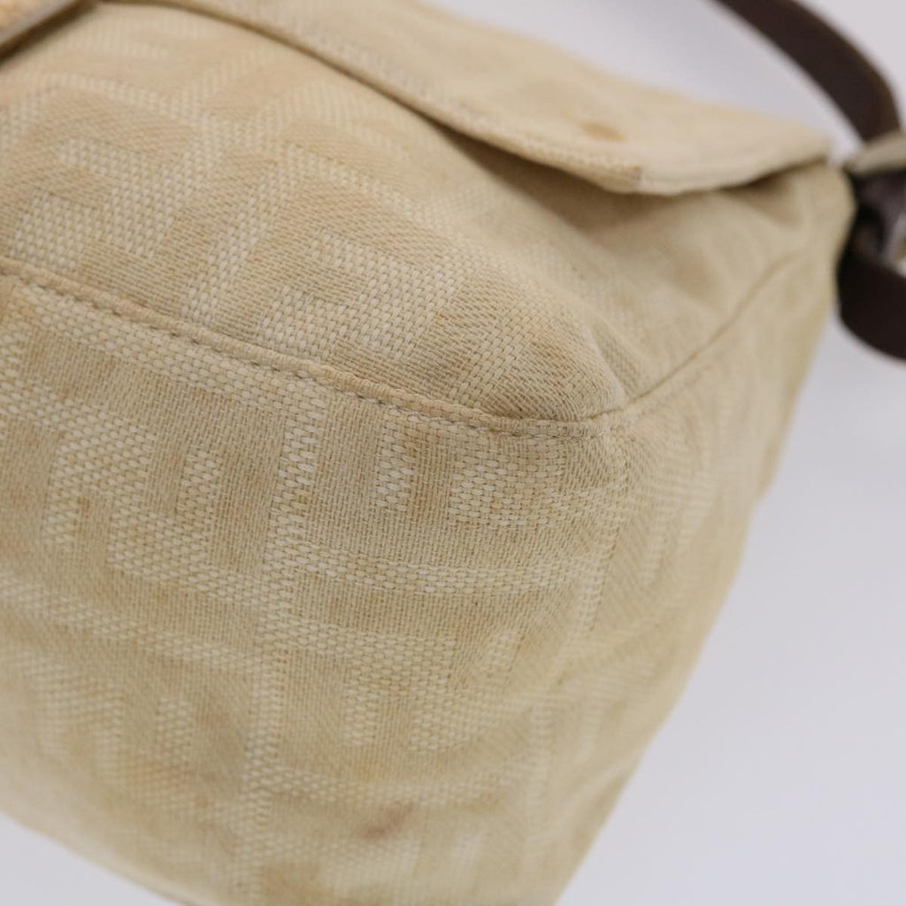 FENDI Zucca Canvas Mamma Baguette Shoulder Bag Canvas Beige Brown 49280