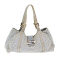 FENDI Zucca Canvas Mamma Baguette Shoulder Bag Denim Blue 49281