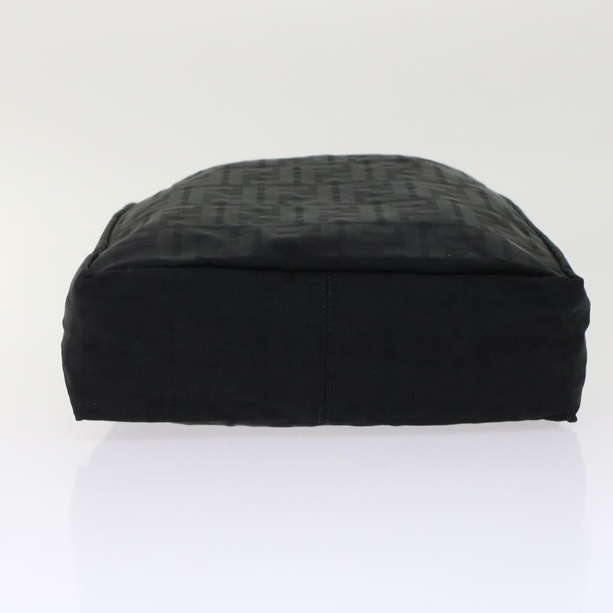 FENDI Zucchino Canvas Tote Bag Nylon Leather Black 49283