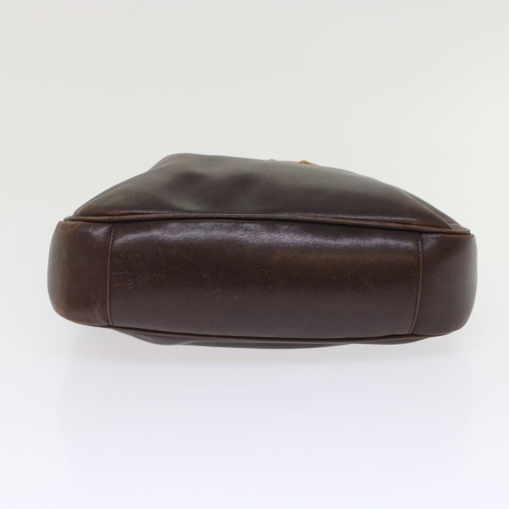 GUCCI Bamboo Hand Bag Leather 2way Brown 49284