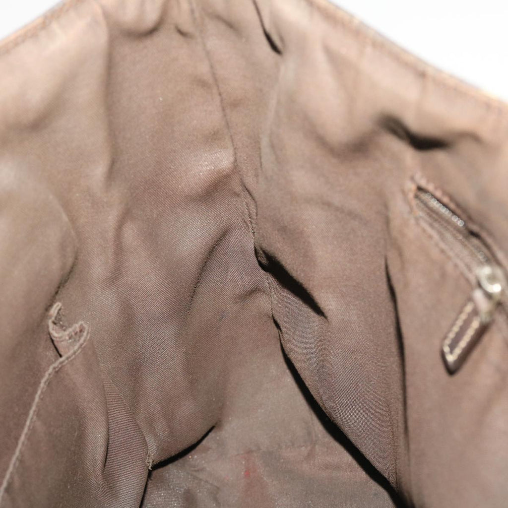 GUCCI GG Canvas Tote Bag Coated Canvas Beige Dark Brown 268639 49291