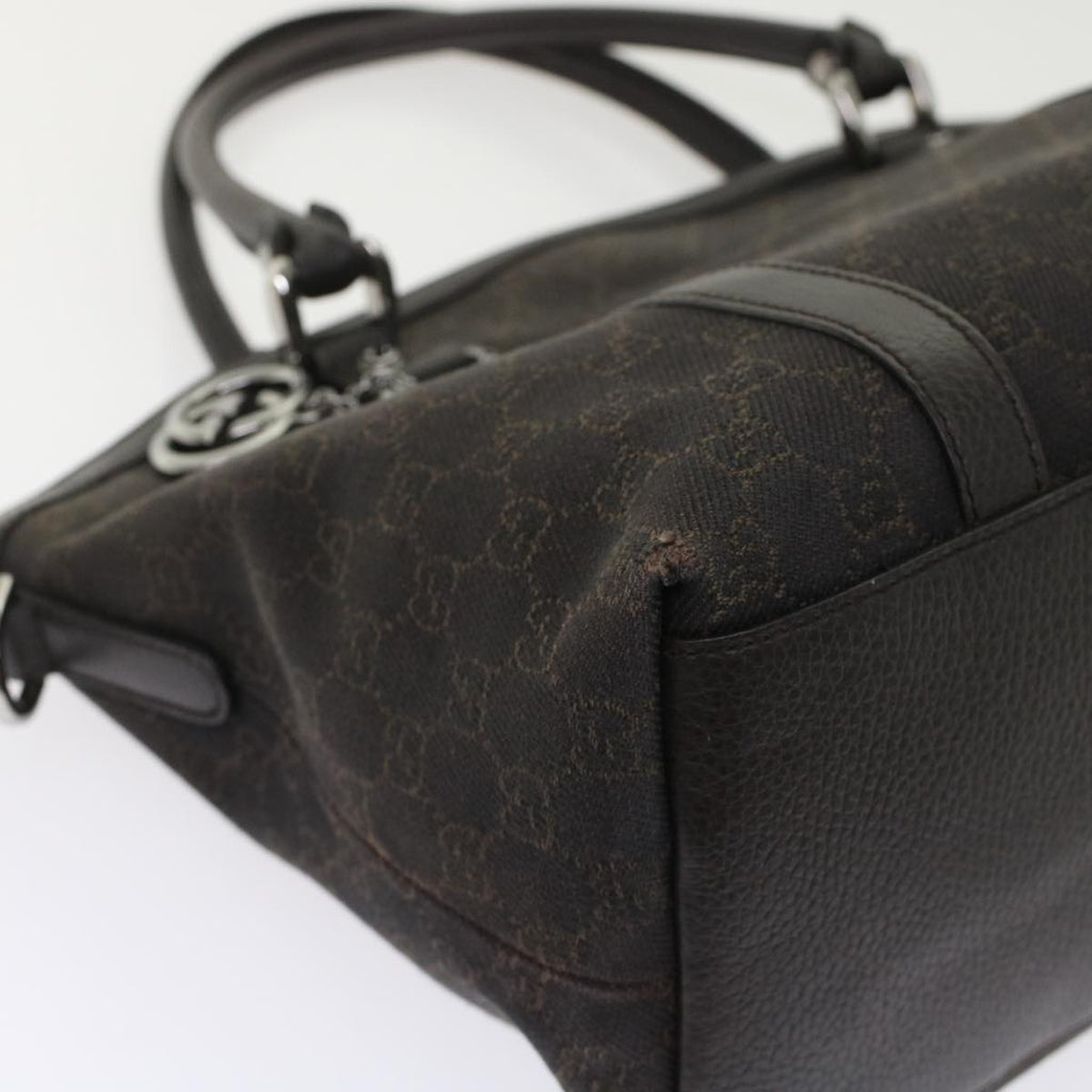 GUCCI GG Canvas Hand Bag 2way Brown 49293