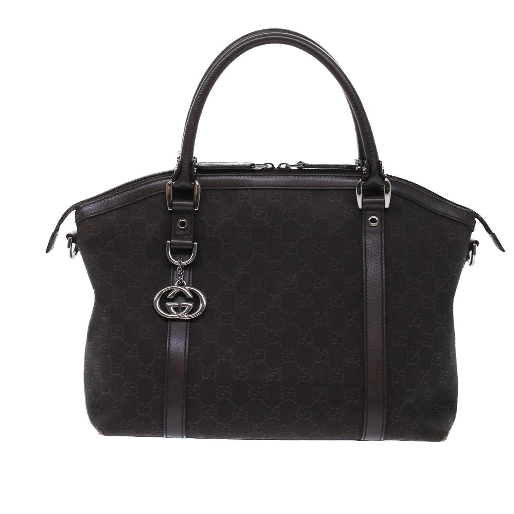 GUCCI GG Canvas Hand Bag 2way Brown 49293