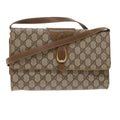 GUCCI GG Canvas Shoulder Bag PVC Leather Beige Brown 49295