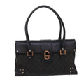 GUCCI GG Canvas Hand Bag Black 49297