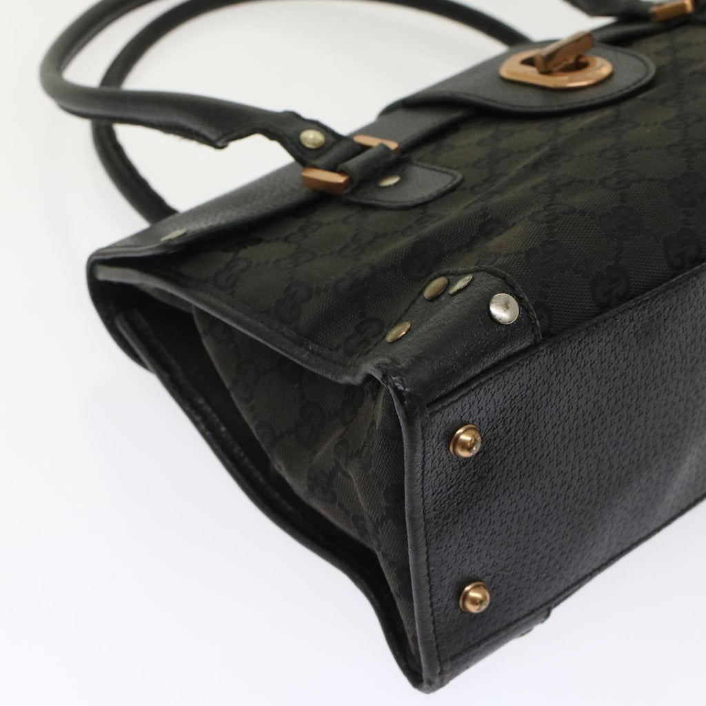GUCCI GG Canvas Hand Bag Black 49297