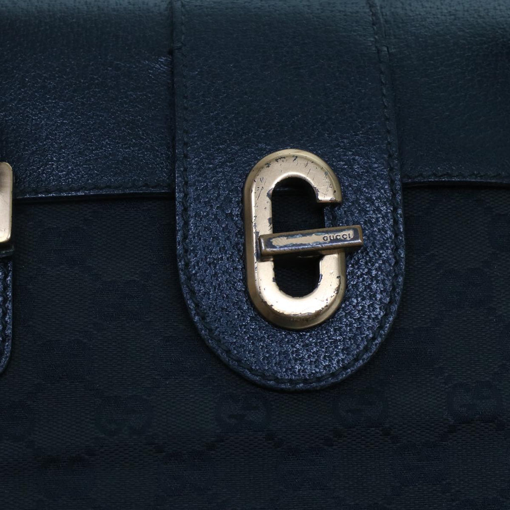 GUCCI GG Canvas Hand Bag Black 49297
