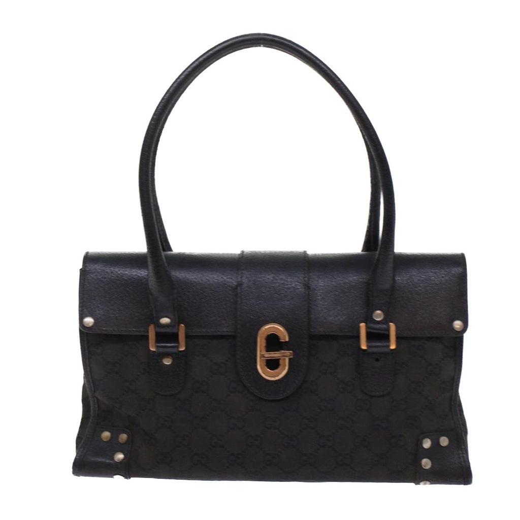 GUCCI GG Canvas Hand Bag Black 49297