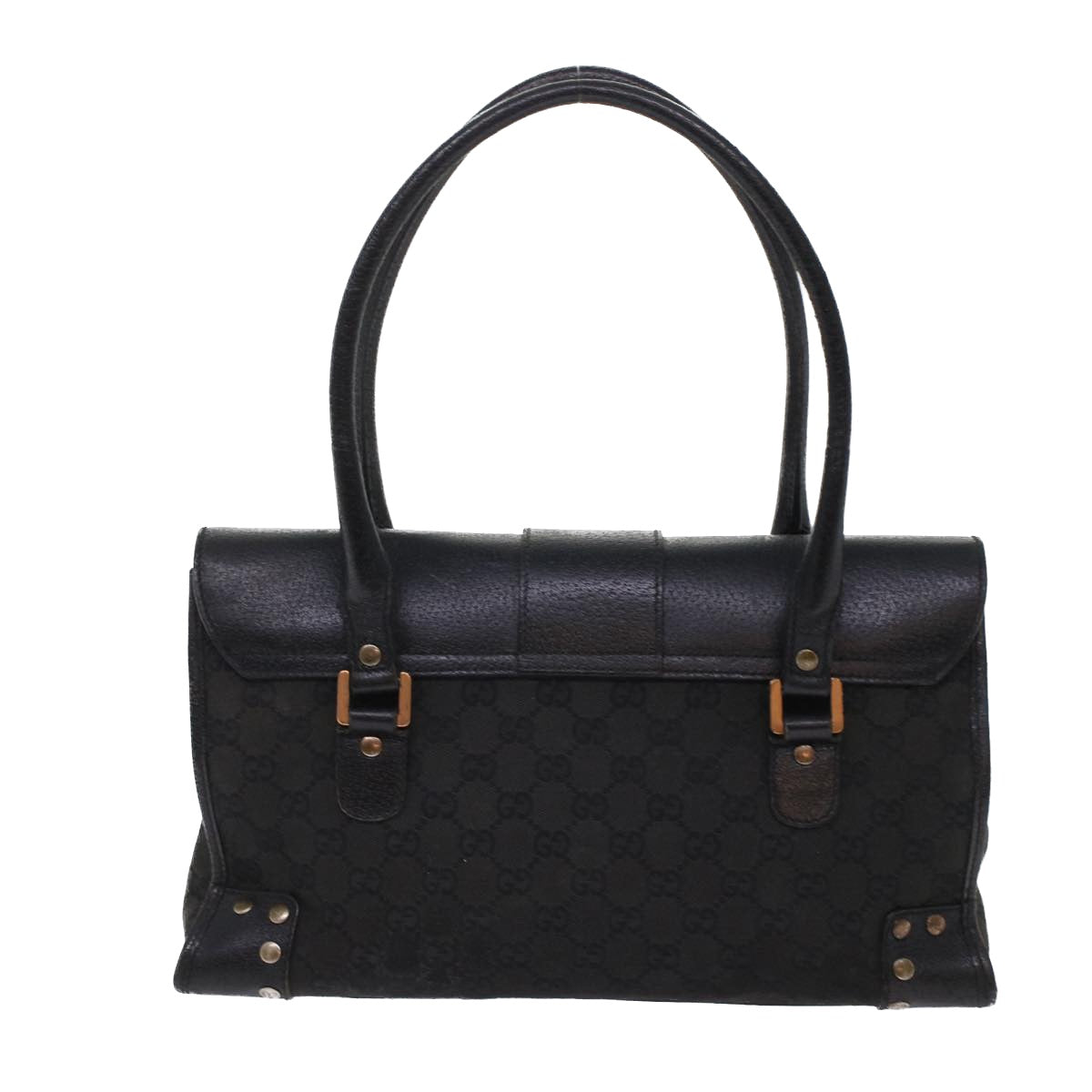 GUCCI GG Canvas Hand Bag Black 49297