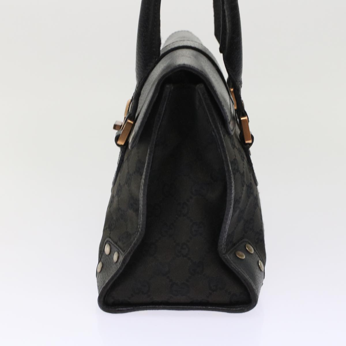 GUCCI GG Canvas Hand Bag Black 49297