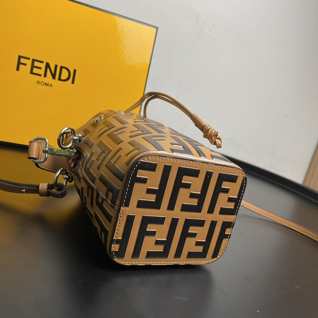 FI Mon Tresor Light Brown Mini Bag For Woman 18cm/7in