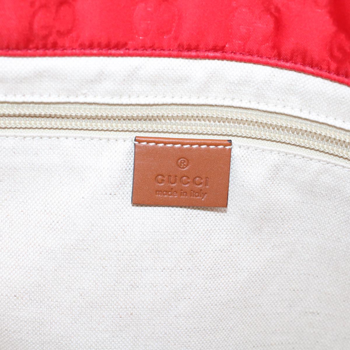 GUCCI GG Canvas Hand Bag Red 282439 49409