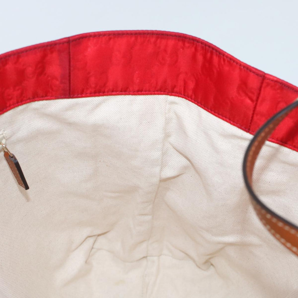 GUCCI GG Canvas Hand Bag Red 282439 49409