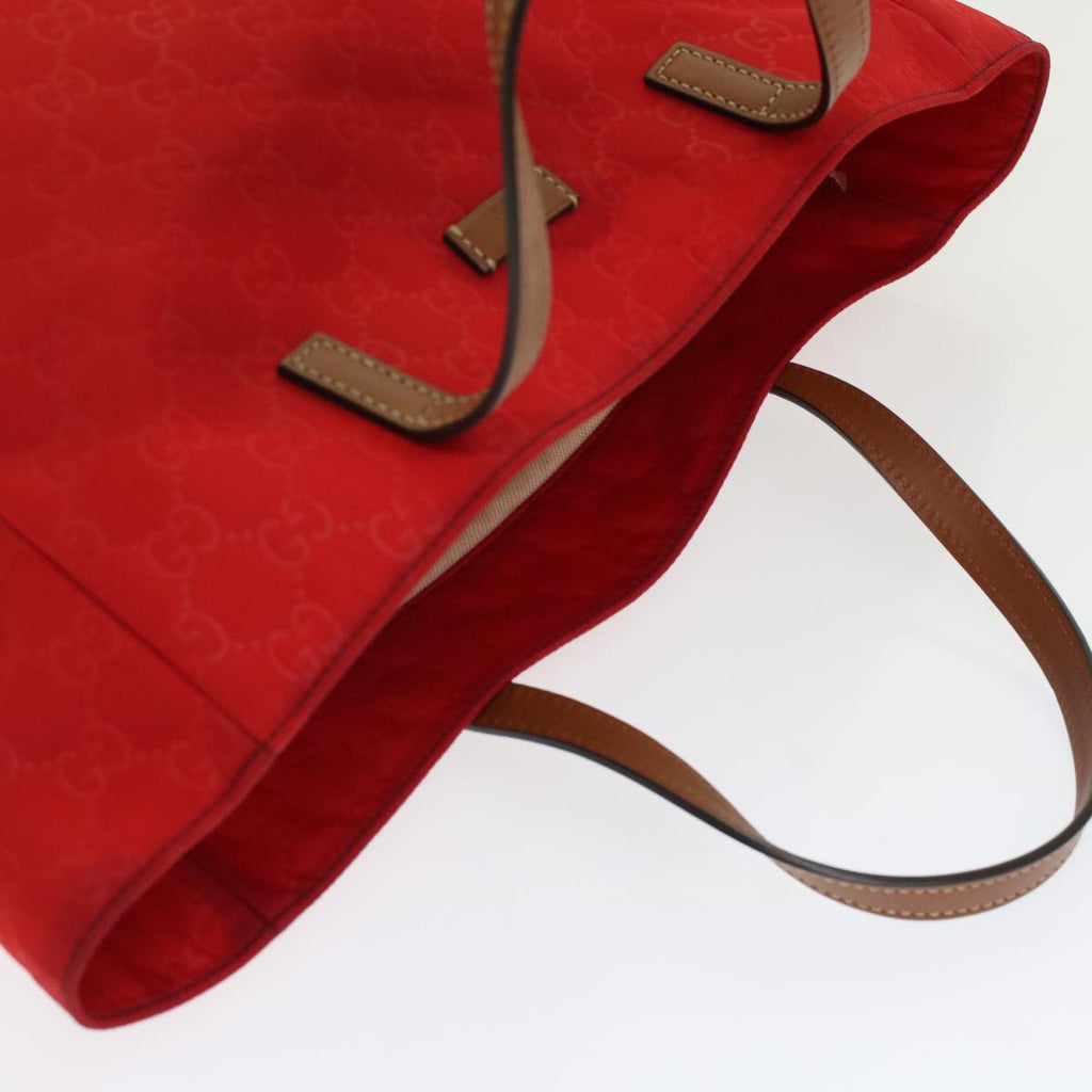 GUCCI GG Canvas Hand Bag Red 282439 49409