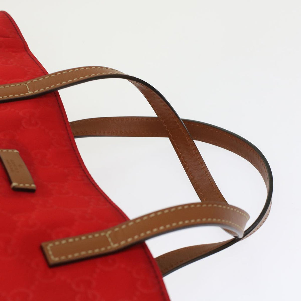 GUCCI GG Canvas Hand Bag Red 282439 49409